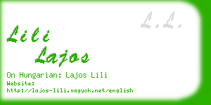 lili lajos business card